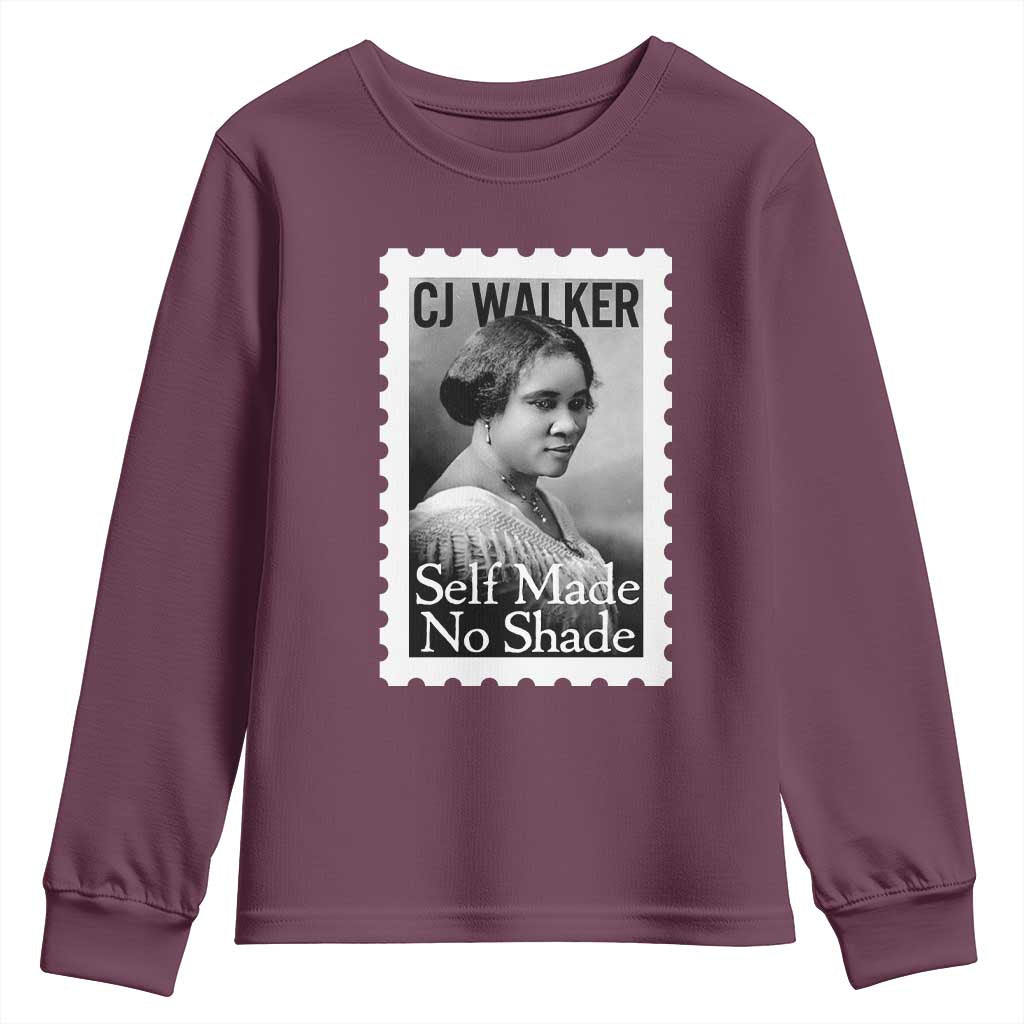 Madam CJ Walker Youth Sweatshirt Strong Black Woman Leader - Wonder Print Shop