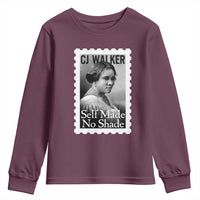 Madam CJ Walker Youth Sweatshirt Strong Black Woman Leader - Wonder Print Shop