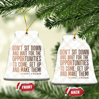 Madam CJ Walker Quote Ceramic Ornament Get Up And Make Opportunities - Wonder Print Shop