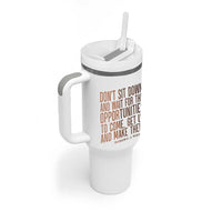 Madam CJ Walker Quote Tumbler With Handle Get Up And Make Opportunities - Wonder Print Shop