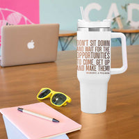 Madam CJ Walker Quote Tumbler With Handle Get Up And Make Opportunities - Wonder Print Shop