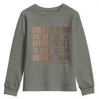 Madam CJ Walker Quote Youth Sweatshirt Get Up And Make Opportunities - Wonder Print Shop