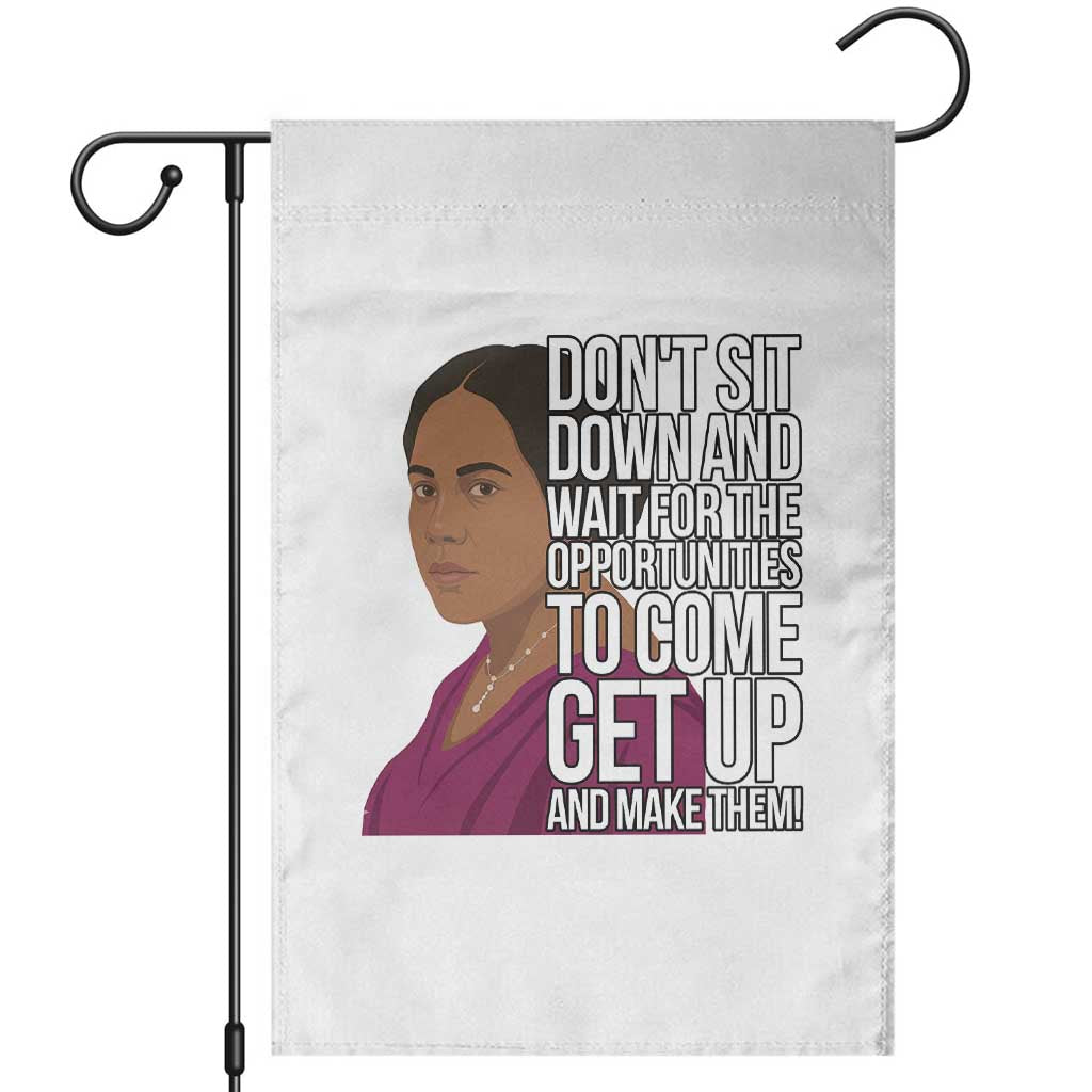 Madam CJ Walker Quote Garden Flag Do Not Sit Down And Wait For Opportunities - Wonder Print Shop