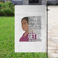Madam CJ Walker Quote Garden Flag Do Not Sit Down And Wait For Opportunities - Wonder Print Shop