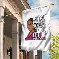 Madam CJ Walker Quote Garden Flag Do Not Sit Down And Wait For Opportunities - Wonder Print Shop