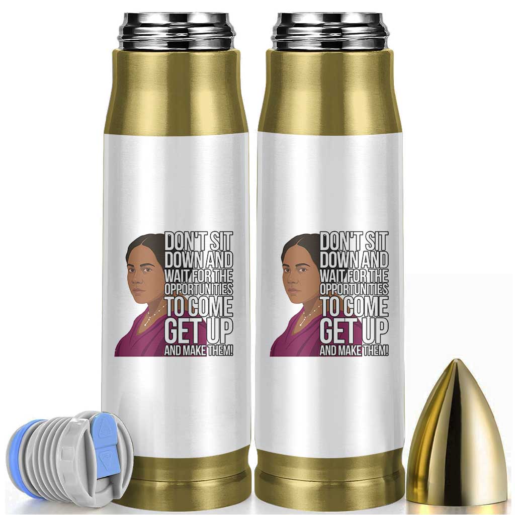 Madam CJ Walker Quote Bullet Tumbler Do Not Sit Down And Wait For Opportunities - Wonder Print Shop