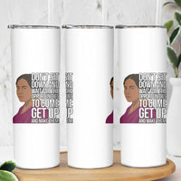 Madam CJ Walker Quote Skinny Tumbler Do Not Sit Down And Wait For Opportunities - Wonder Print Shop