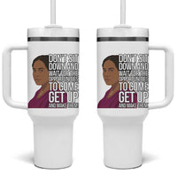 Madam CJ Walker Quote Tumbler With Handle Do Not Sit Down And Wait For Opportunities - Wonder Print Shop