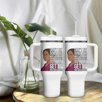 Madam CJ Walker Quote Tumbler With Handle Do Not Sit Down And Wait For Opportunities - Wonder Print Shop