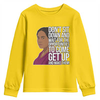 Madam CJ Walker Quote Youth Sweatshirt Do Not Sit Down And Wait For Opportunities - Wonder Print Shop