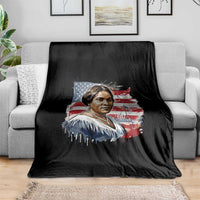 Madam CJ Walker Patriotic Throw Blanket Strong Black Woman Leader - Wonder Print Shop