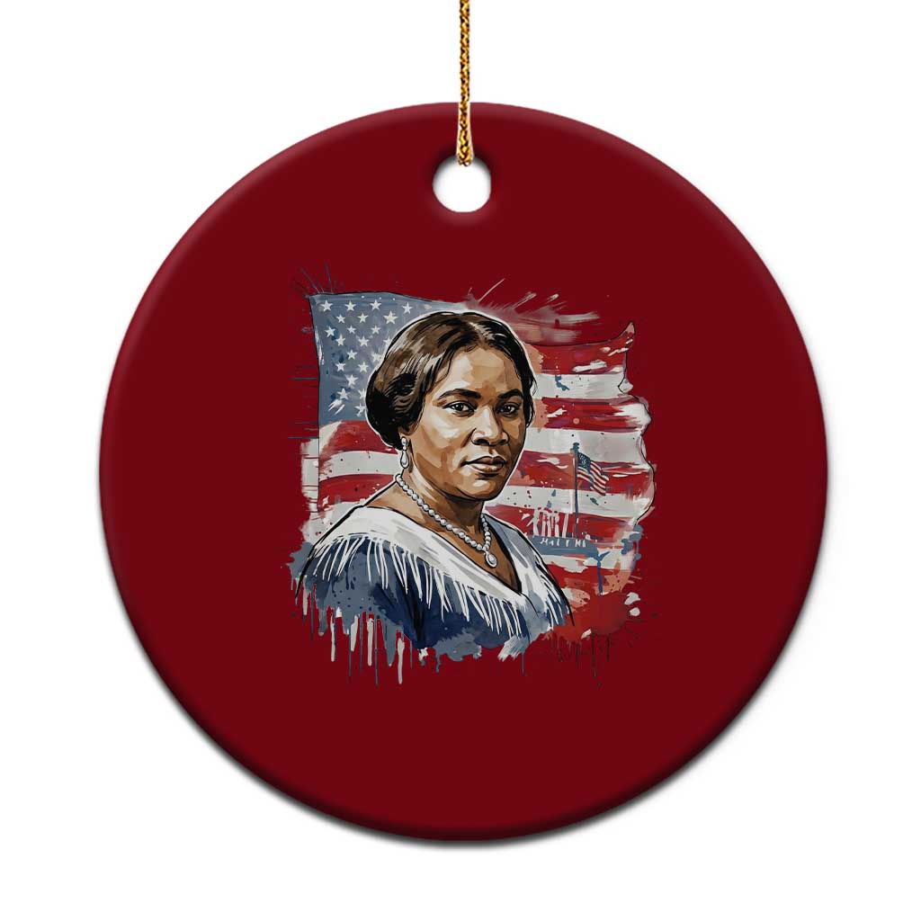 Madam CJ Walker Patriotic Ceramic Ornament Strong Black Woman Leader - Wonder Print Shop