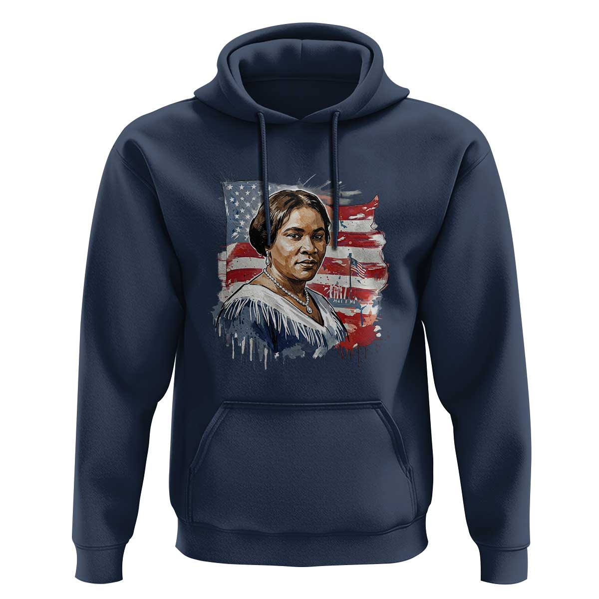 Madam CJ Walker Patriotic Hoodie Strong Black Woman Leader - Wonder Print Shop
