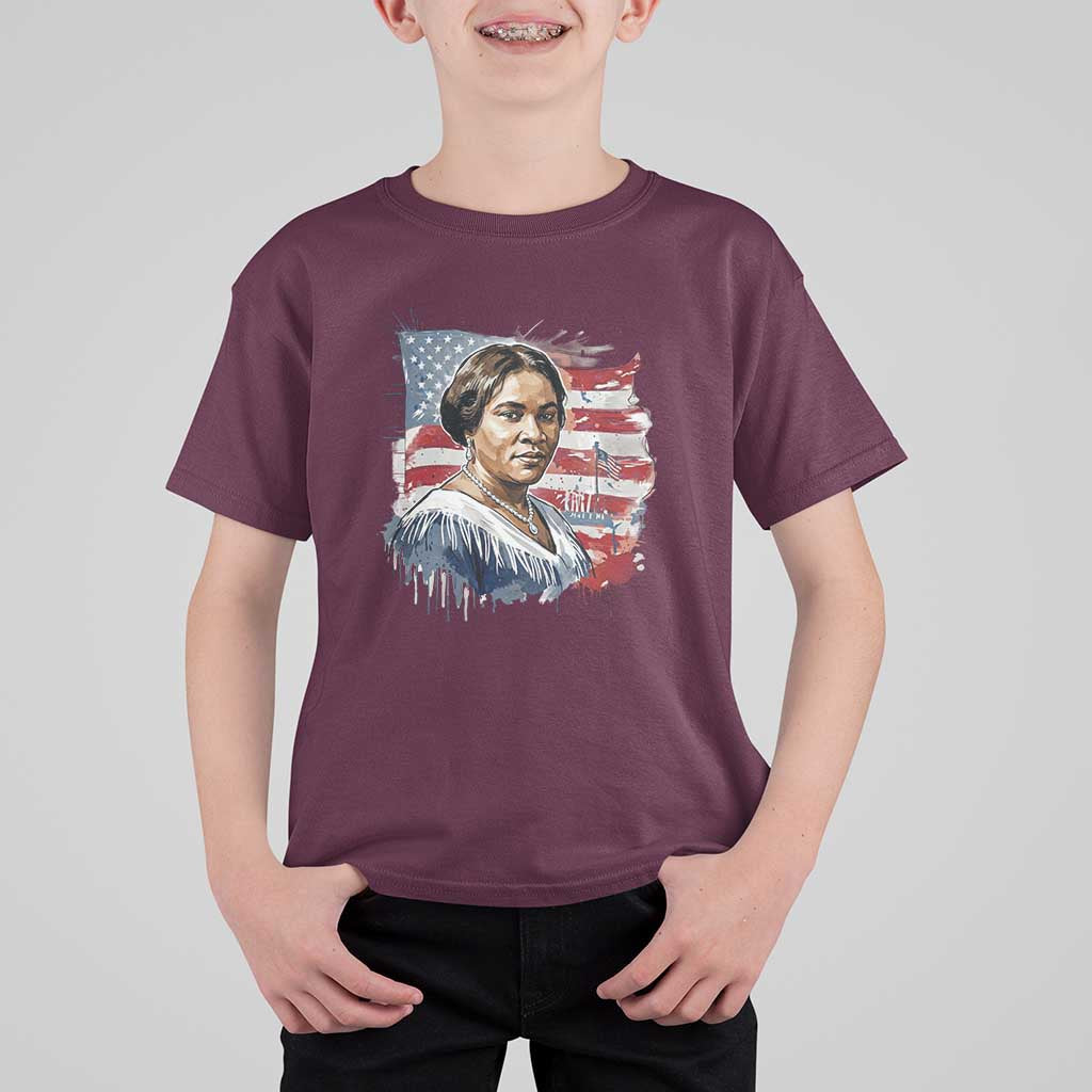 Madam CJ Walker Patriotic T Shirt For Kid Strong Black Woman Leader - Wonder Print Shop