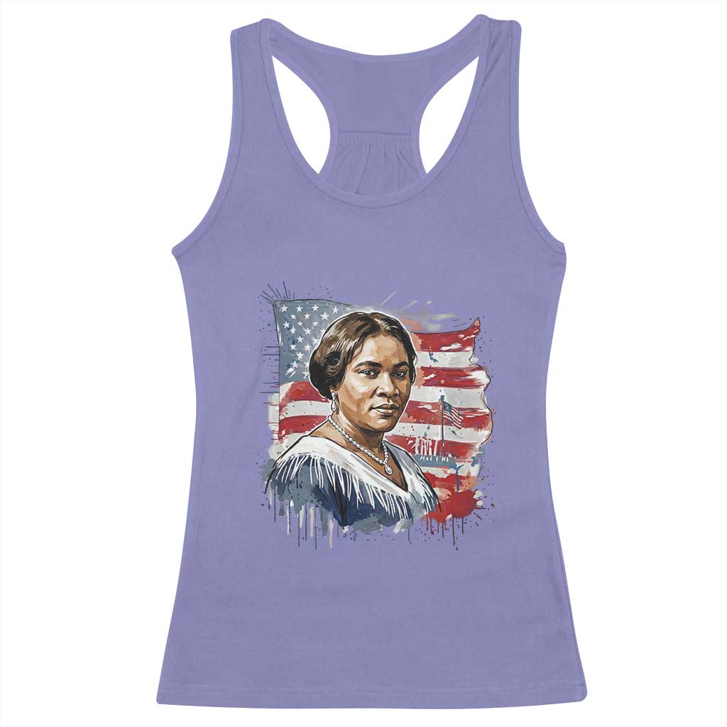 Madam CJ Walker Patriotic Racerback Tank Top Strong Black Woman Leader - Wonder Print Shop