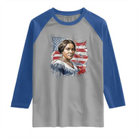 Madam CJ Walker Patriotic Raglan Shirt Strong Black Woman Leader - Wonder Print Shop