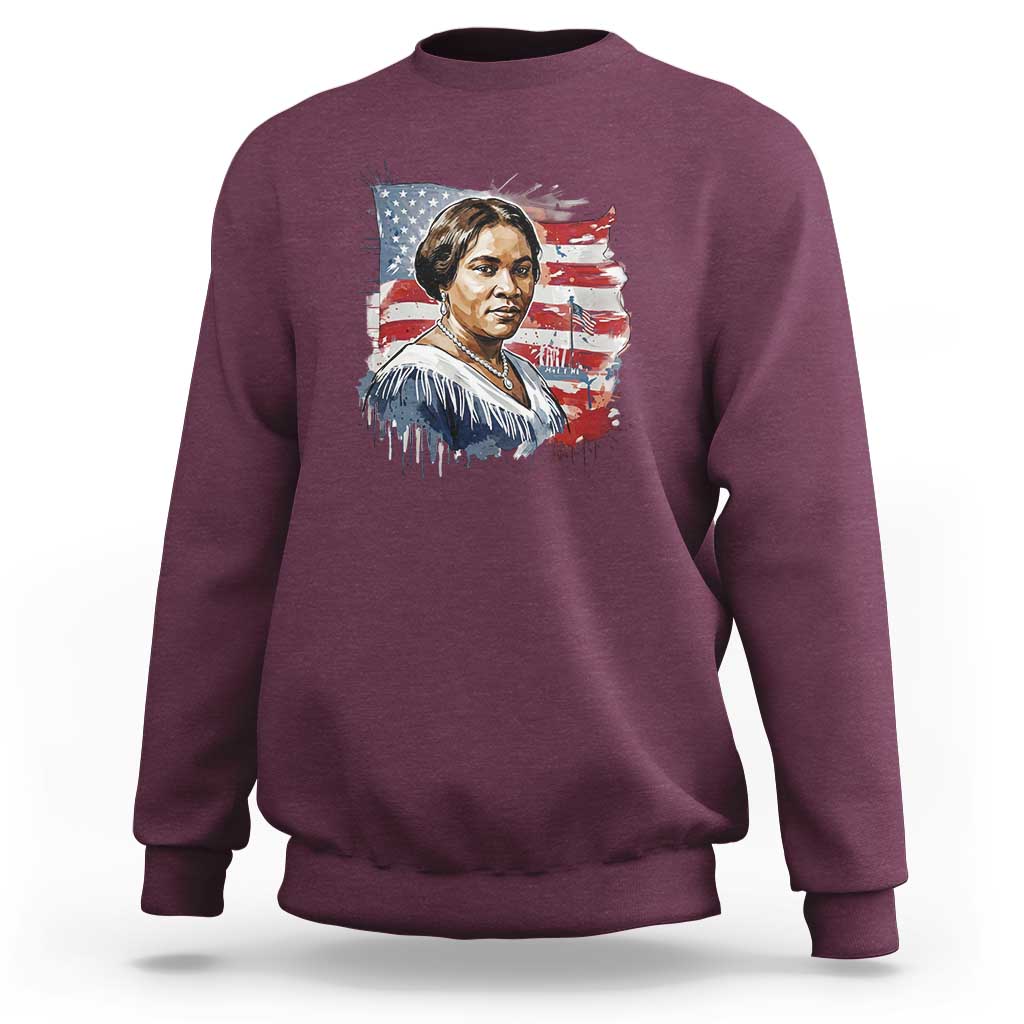 Madam CJ Walker Patriotic Sweatshirt Strong Black Woman Leader - Wonder Print Shop