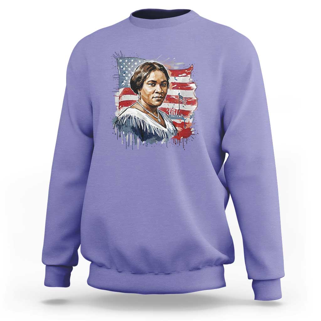 Madam CJ Walker Patriotic Sweatshirt Strong Black Woman Leader - Wonder Print Shop