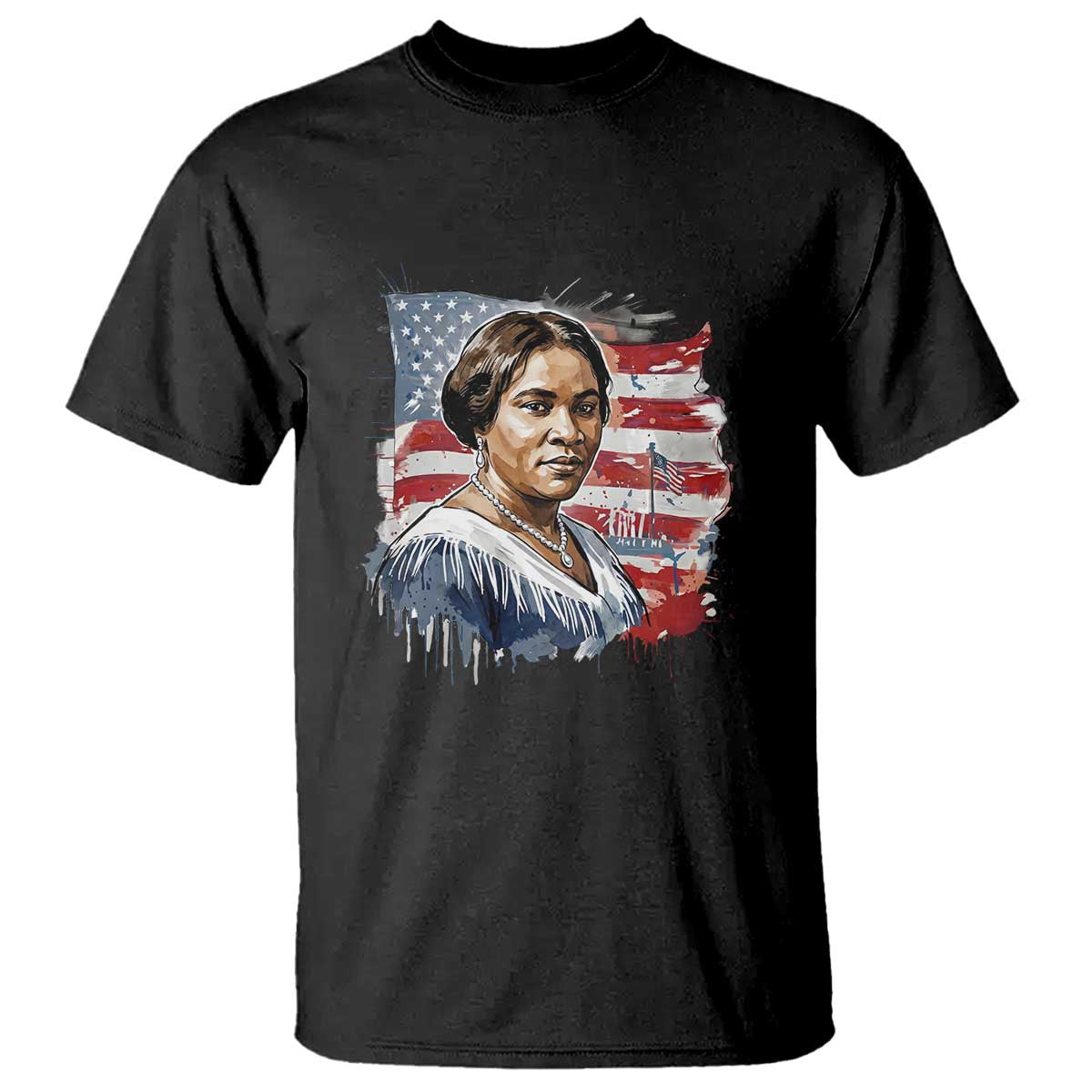 Madam CJ Walker Patriotic T Shirt Strong Black Woman Leader - Wonder Print Shop