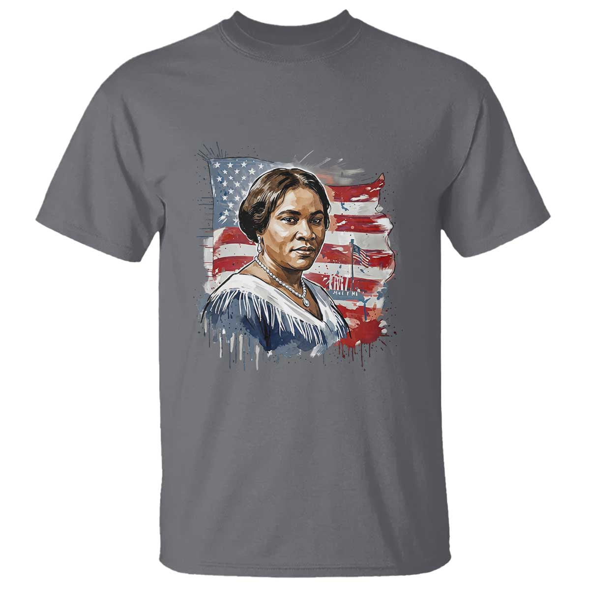 Madam CJ Walker Patriotic T Shirt Strong Black Woman Leader - Wonder Print Shop