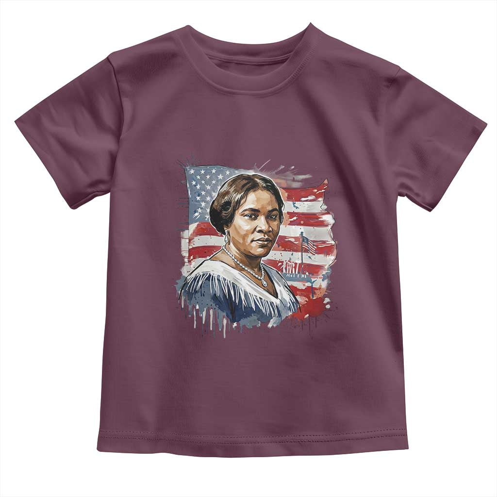 Madam CJ Walker Patriotic Toddler T Shirt Strong Black Woman Leader - Wonder Print Shop