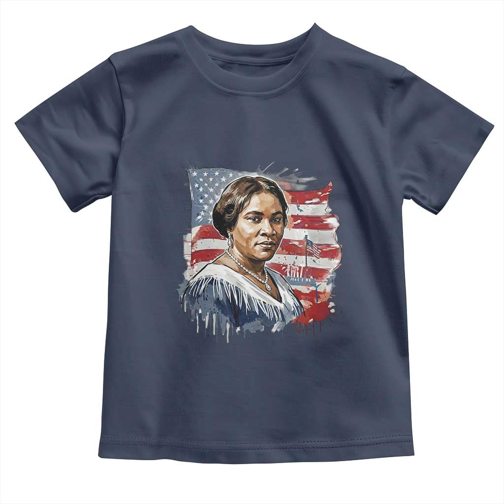 Madam CJ Walker Patriotic Toddler T Shirt Strong Black Woman Leader - Wonder Print Shop