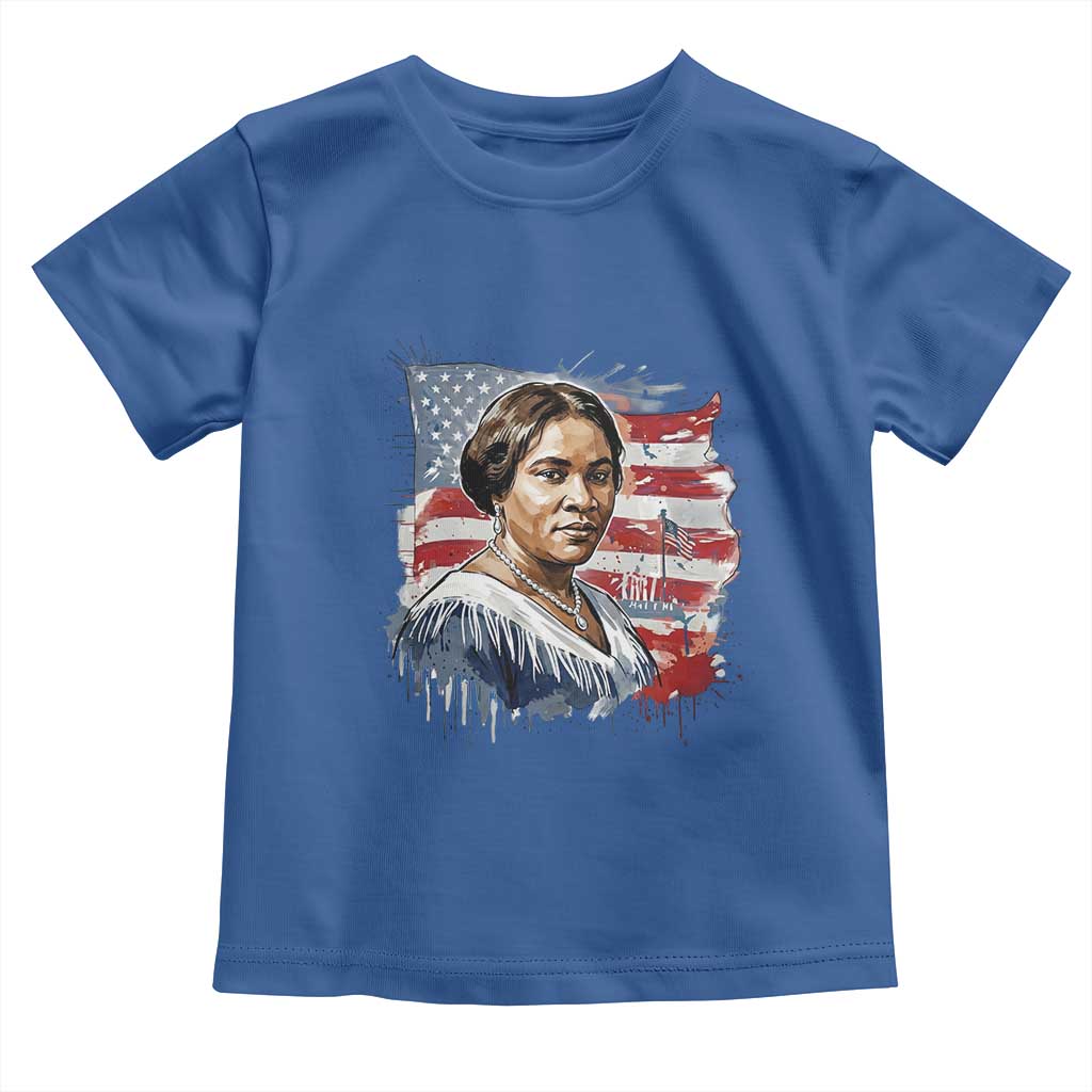 Madam CJ Walker Patriotic Toddler T Shirt Strong Black Woman Leader - Wonder Print Shop