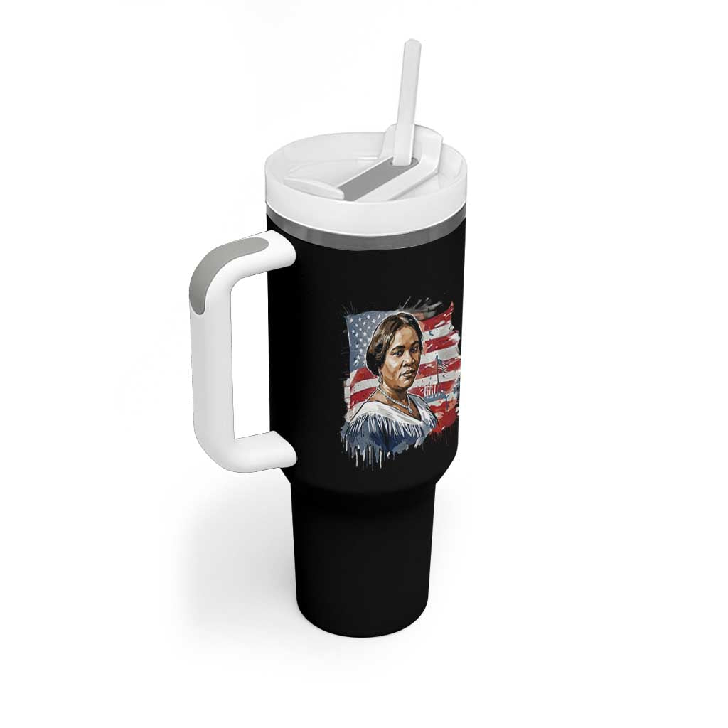 Madam CJ Walker Patriotic Tumbler With Handle Strong Black Woman Leader - Wonder Print Shop