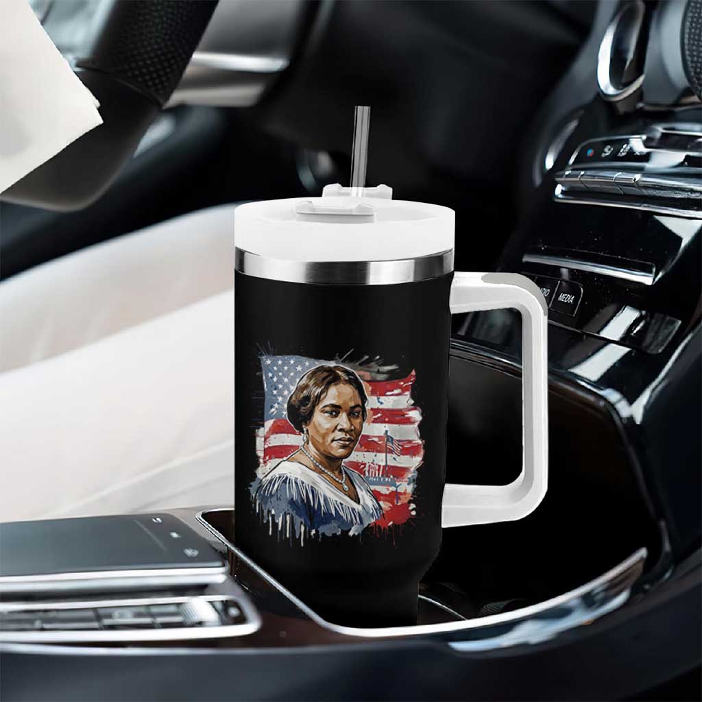 Madam CJ Walker Patriotic Tumbler With Handle Strong Black Woman Leader - Wonder Print Shop