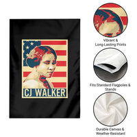 Madam CJ Walker Patriotic Garden Flag Black History Month Gift - Wonder Print Shop