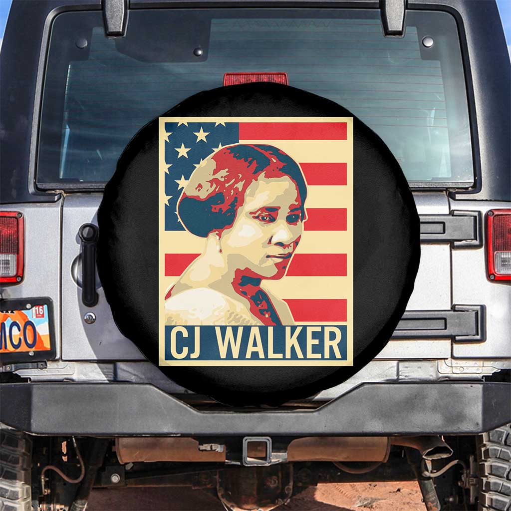 Madam CJ Walker Patriotic Spare Tire Cover Black History Month Gift - Wonder Print Shop