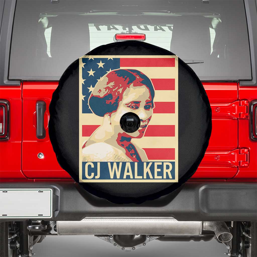Madam CJ Walker Patriotic Spare Tire Cover Black History Month Gift - Wonder Print Shop