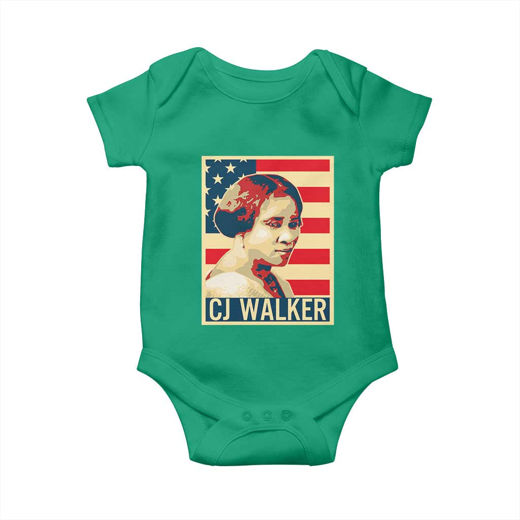 Madam CJ Walker Patriotic Baby Onesie Black History Month Gift - Wonder Print Shop