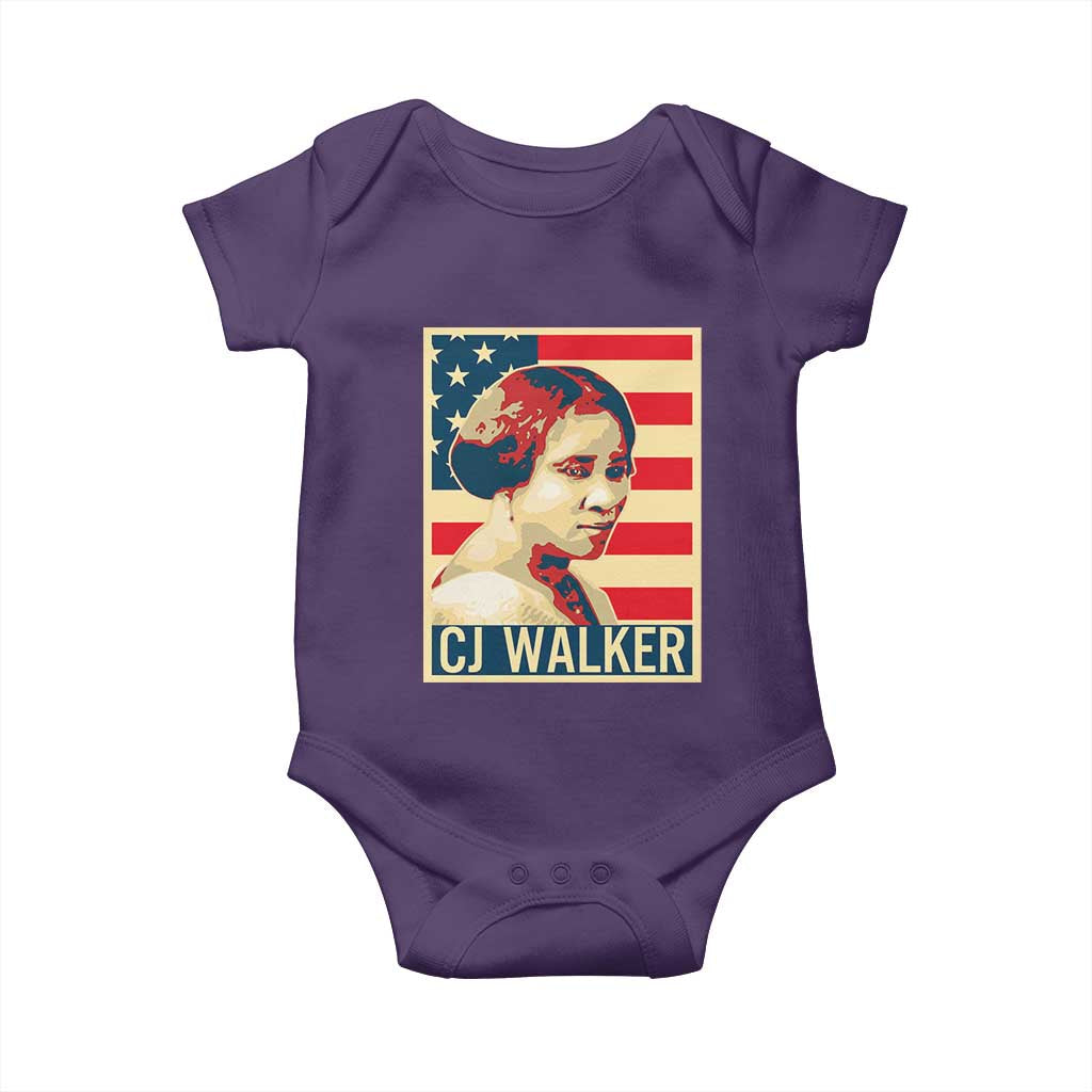 Madam CJ Walker Patriotic Baby Onesie Black History Month Gift - Wonder Print Shop