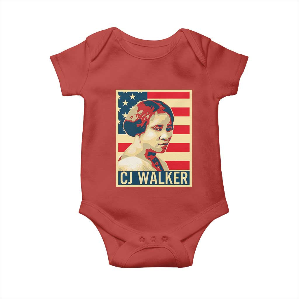 Madam CJ Walker Patriotic Baby Onesie Black History Month Gift - Wonder Print Shop