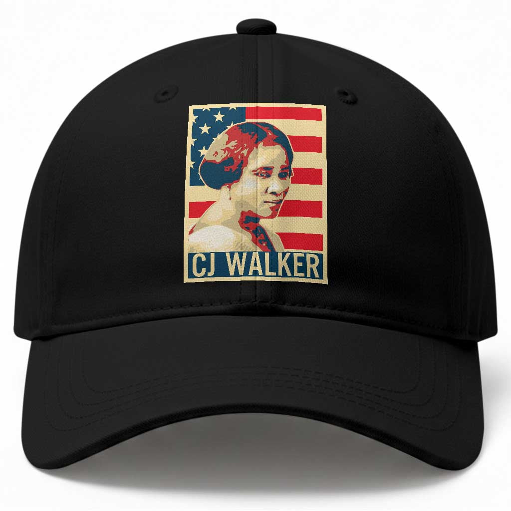 Madam CJ Walker Patriotic Baseball Cap Black History Month Gift
