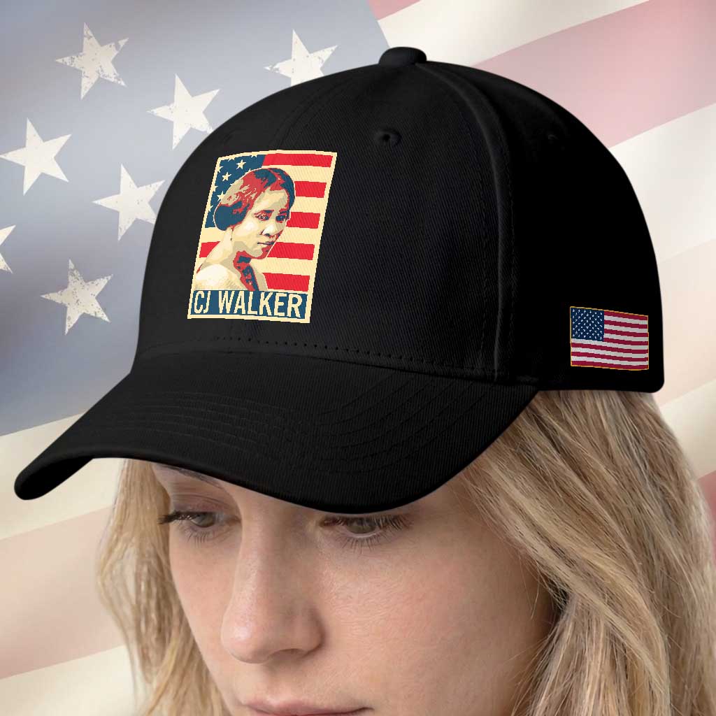 Madam CJ Walker Patriotic Baseball Cap Black History Month Gift
