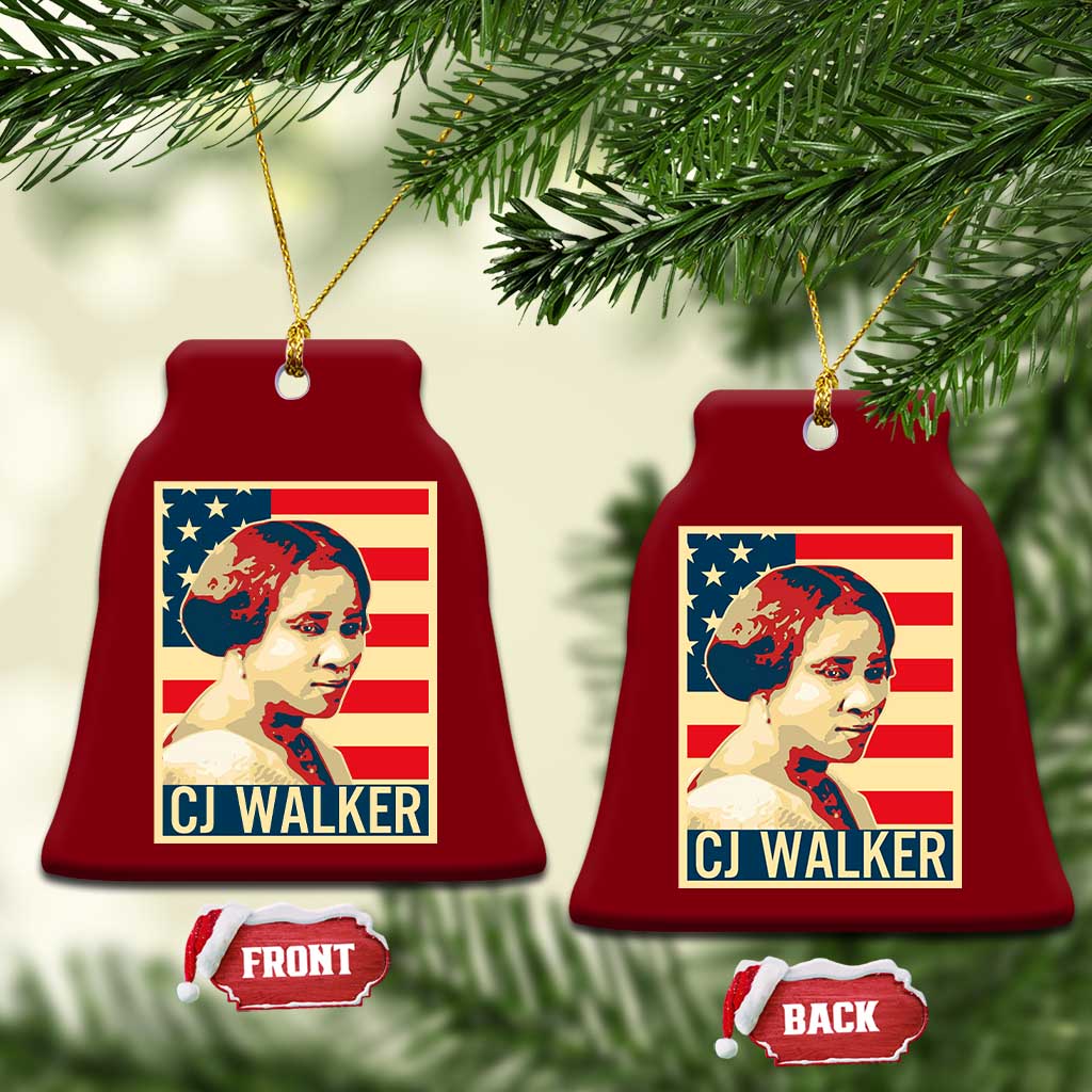 Madam CJ Walker Patriotic Ceramic Ornament Black History Month Gift - Wonder Print Shop