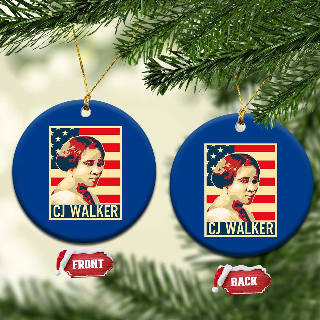 Madam CJ Walker Patriotic Ceramic Ornament Black History Month Gift - Wonder Print Shop