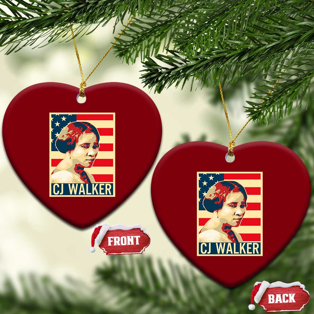 Madam CJ Walker Patriotic Ceramic Ornament Black History Month Gift - Wonder Print Shop