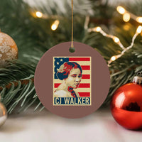Madam CJ Walker Patriotic Ceramic Ornament Black History Month Gift - Wonder Print Shop