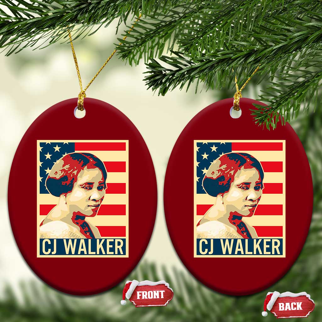 Madam CJ Walker Patriotic Ceramic Ornament Black History Month Gift - Wonder Print Shop
