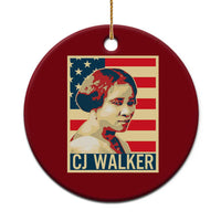 Madam CJ Walker Patriotic Ceramic Ornament Black History Month Gift - Wonder Print Shop