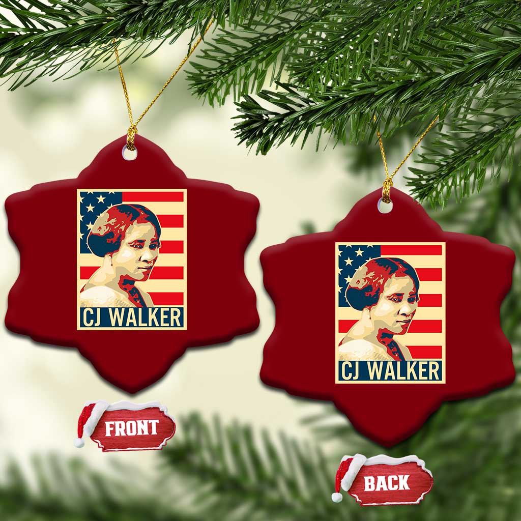 Madam CJ Walker Patriotic Ceramic Ornament Black History Month Gift - Wonder Print Shop