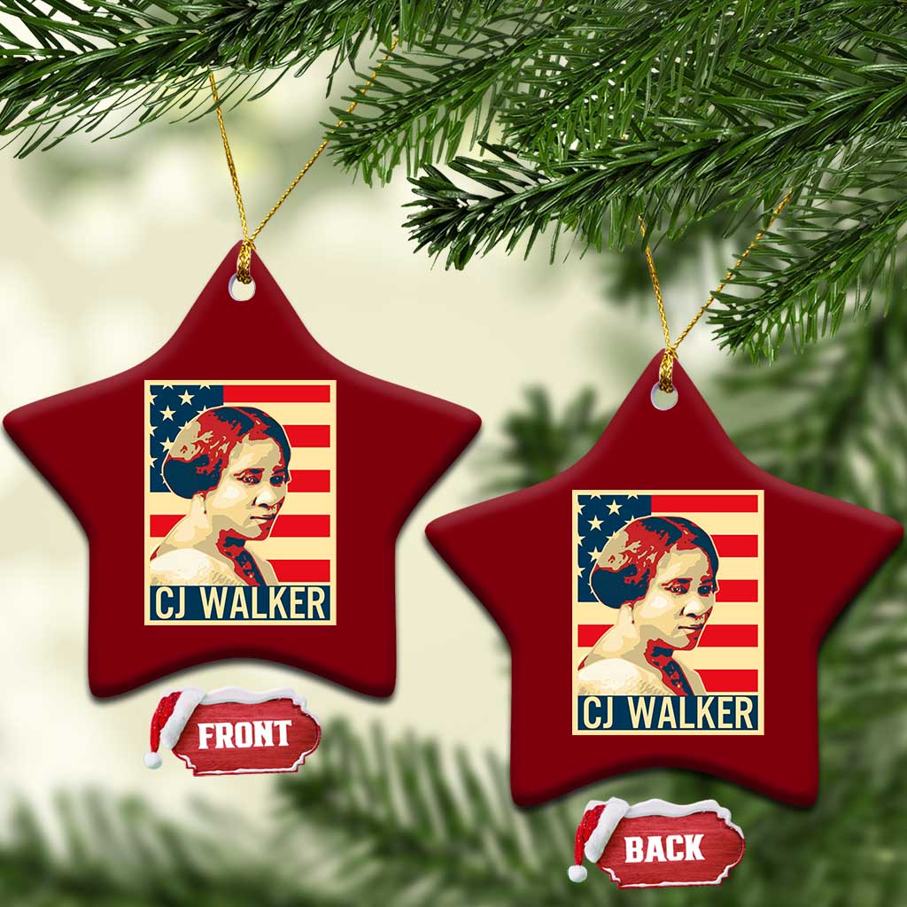 Madam CJ Walker Patriotic Ceramic Ornament Black History Month Gift - Wonder Print Shop