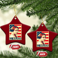 Madam CJ Walker Patriotic Ceramic Ornament Black History Month Gift - Wonder Print Shop