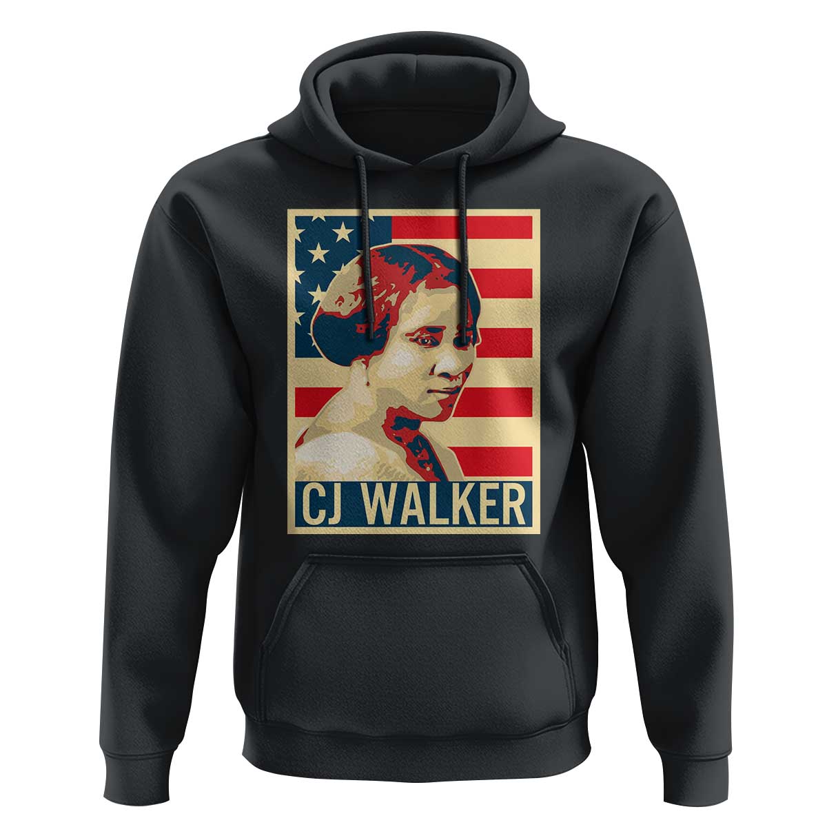 Madam CJ Walker Patriotic Hoodie Black History Month Gift - Wonder Print Shop