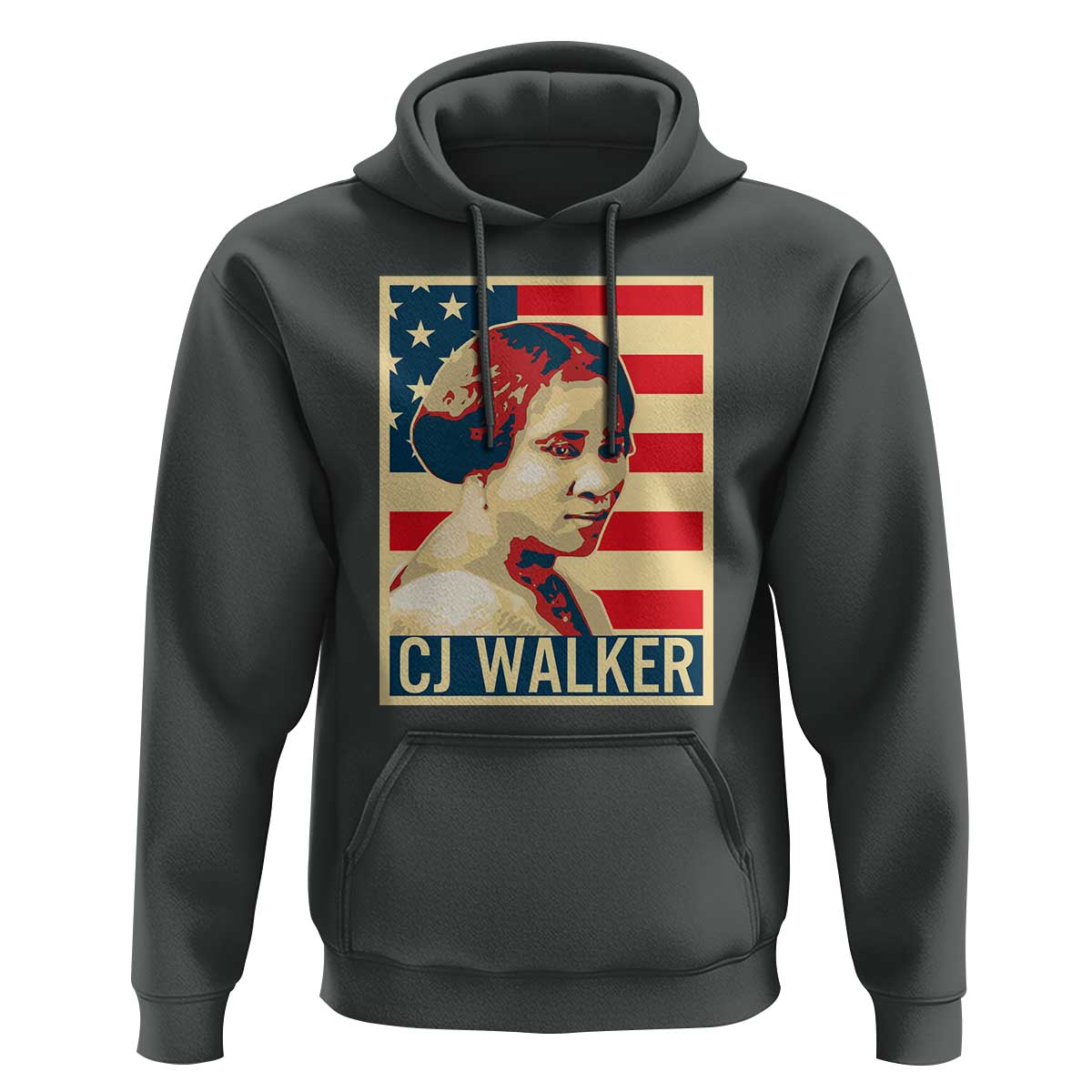 Madam CJ Walker Patriotic Hoodie Black History Month Gift - Wonder Print Shop