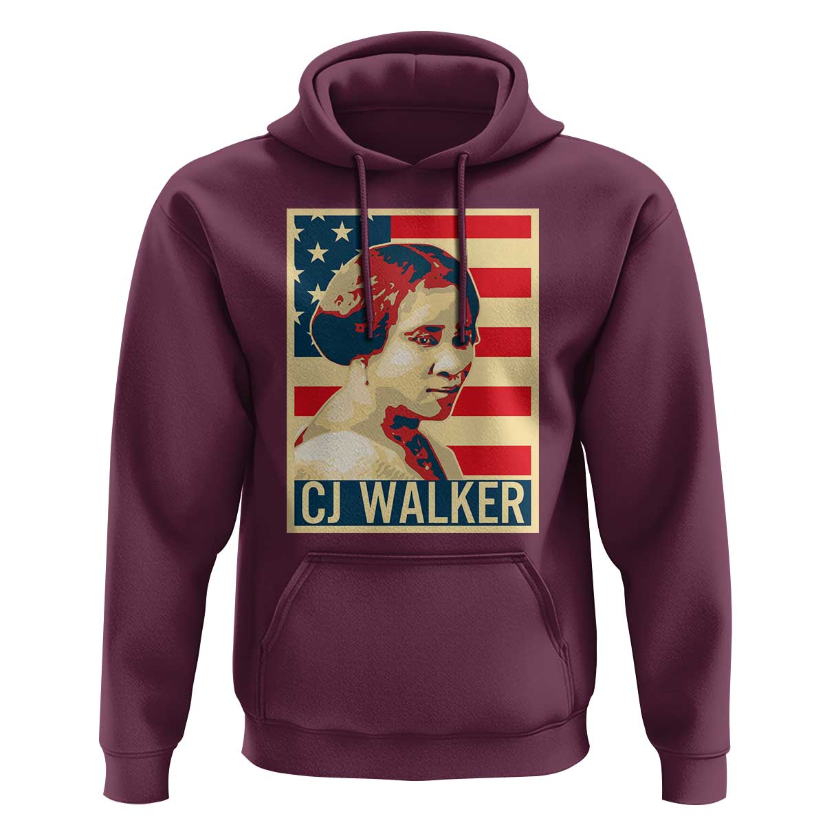 Madam CJ Walker Patriotic Hoodie Black History Month Gift - Wonder Print Shop