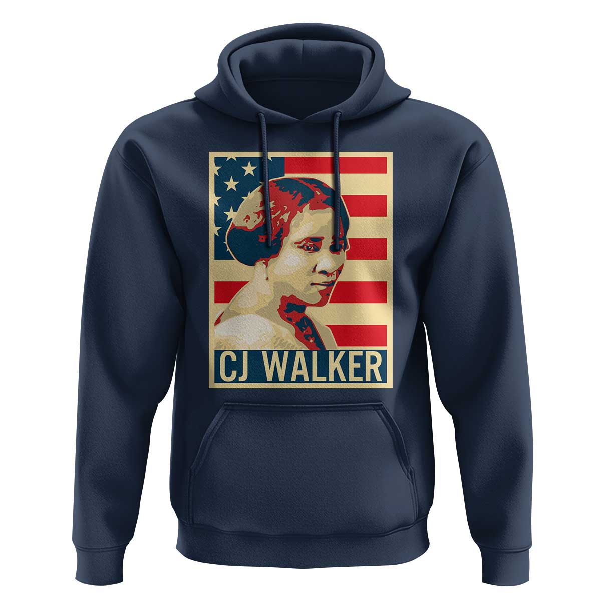 Madam CJ Walker Patriotic Hoodie Black History Month Gift - Wonder Print Shop